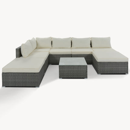 Outdoor Patio Furniture Set, Garden Wicker Sofa, Single Sofa Combinable