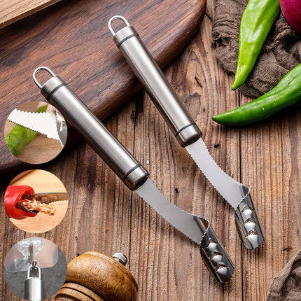 Recolector de semillas de nucleación de pimiento verde, artículos de cocina para el hogar