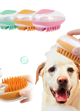 Dog Cat Bath Brush 2-in-1 Pet SPA Massage ⭐