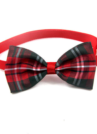 Corbata a cuadros para mascotas, bufanda para gatos y perros, accesorios para mascotas