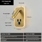 3W Warm Light / 3131 Dual USB Copper