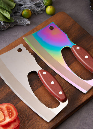 Cuchillo de cocina con mango de madera veteada Suministros de cocina