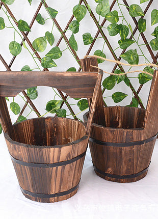 Carbonized Wooden Succulent Planter