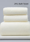 White / 2PCs Bath Towel