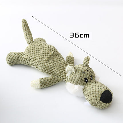 Plush Cartoon Puppy Dog Toy Pet Dog Chew Squeak Toys