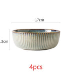 Marrón 4 piezas / tazón de fideos / 6,7 pulgadas