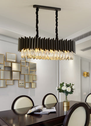 Modern Black Crystal Chandelier ⭐