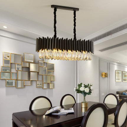 Modern Black Crystal Chandelier ⭐