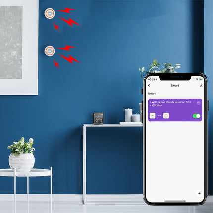 Sensor de temperatura y humedad para casa inteligente con pantalla LED a color y grafiti con wifi