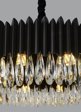 Modern Black Crystal Chandelier ⭐