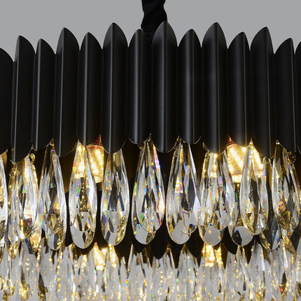Modern Black Crystal Chandelier ⭐