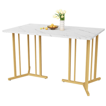 Metal Framed Rectangular Dining Table