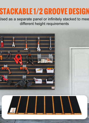 Black Garage Slatwall Panels