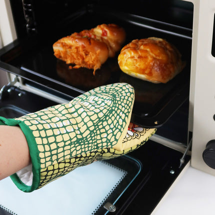 Cartoon Animal Thermal Insulation Thickening Oven Gloves BBQ Anti-scald