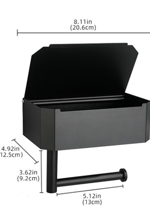 Caja de pañuelos de acero inoxidable para baño sin perforaciones