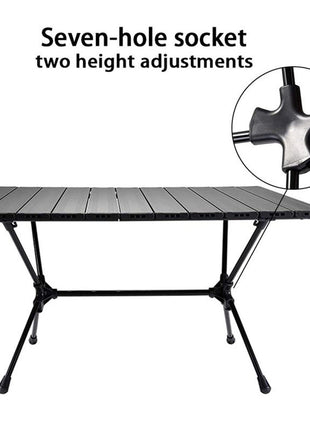 Mesa plegable de aleación de aluminio para acampar al aire libre, ligera, para picnic y barbacoa.