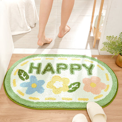 Alfombrillas de baño con dibujos animados para el hogar, absorbentes y antideslizantes.