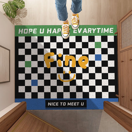 Home Fashion Floor Mat Checkerboard
