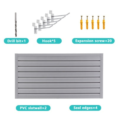 Paneles de pared de listones de PVC, sistema de almacenamiento para garaje y hogar de 1,2 m x 0,6 m