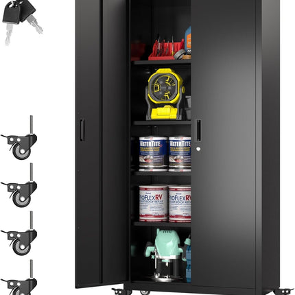Garage Storage Cabinet With Optional Wheels