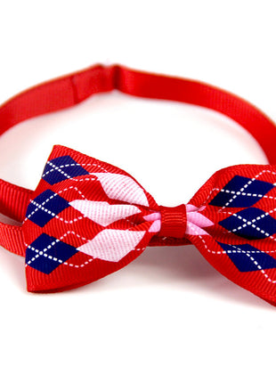 Corbata a cuadros para mascotas, bufanda para gatos y perros, accesorios para mascotas
