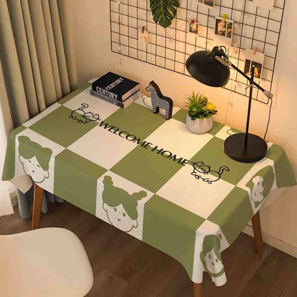 Mantel rectangular para mesa de estudio de dormitorio con dibujos animados