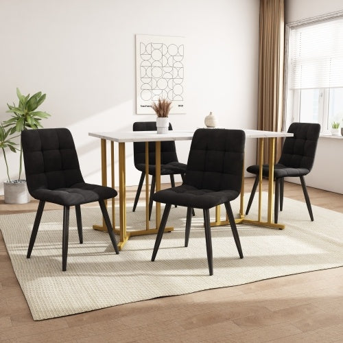 Metal Framed Rectangular Dining Table