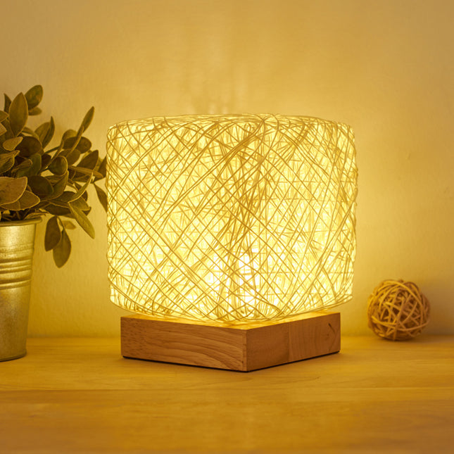 Handwoven Rattan Table Lamp