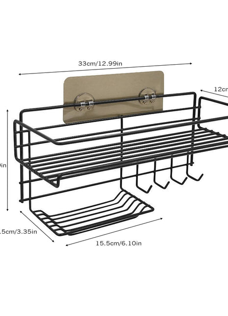 No-Drill Bathroom Storage Shelf