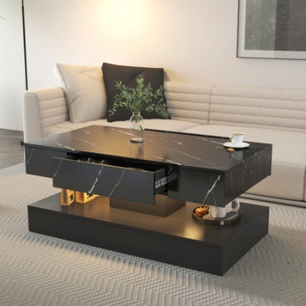 6.93IN High LED Coffee Table, Modern Coffee Table For Living Room