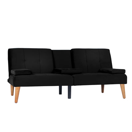 Modern Velvet Upholstered Futon Sofa Bed