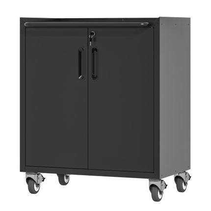 Gabinete de almacenamiento de garaje de metal resistente con ruedas