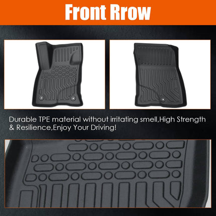 Car Floor Mats TPE Rubber For 21-22 Ford Bronco Sport & 22-23 Maverick