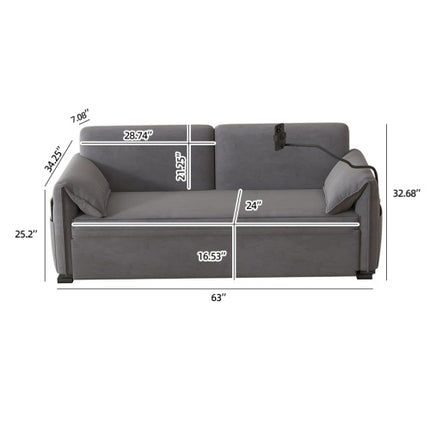 63-inch Large Folding Sofa Bed