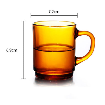Vaso de agua para oficina en casa, vaso de jugo de vidrio templado