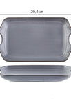 Grey doubleeared rectangular
