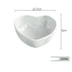 5inch grey peach heart bowl