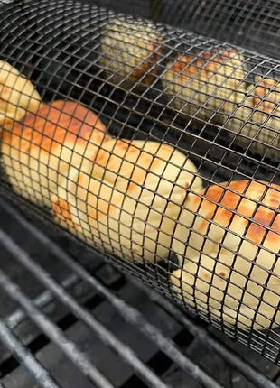 Rolling BBQ Grill Basket