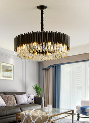 Modern Black Crystal Chandelier ⭐