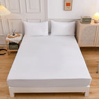 Pure white / Fitted sheet 120x200x27cm