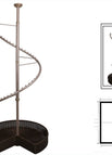 Hanger rattan basket gold larg