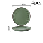 Dark Green / 10in shallow dish 4pcs