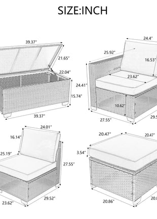 Juego de muebles de patio 