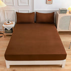 Coffee / Fitted sheet 120x200x27cm