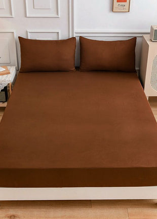 Sábanas de algodón para estudiantes, sábana ajustable, funda de almohada
