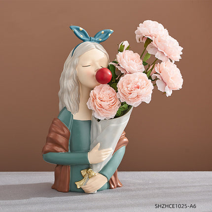 Abstract Girl Resin Sculpture