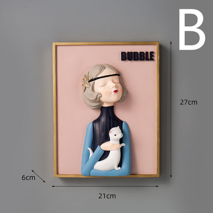 Bubble Girl Living Room Children's Room Decoration