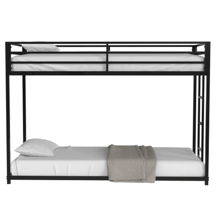 Adam Sturdy Twin Over Twin Bunk Bed Metal Black