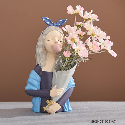 Abstract Girl Resin Sculpture