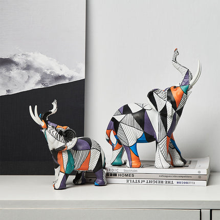 Creative Colorful Elephant Living Room TV Cabinet Wine Cabinet Hallway Partition Home Decoration